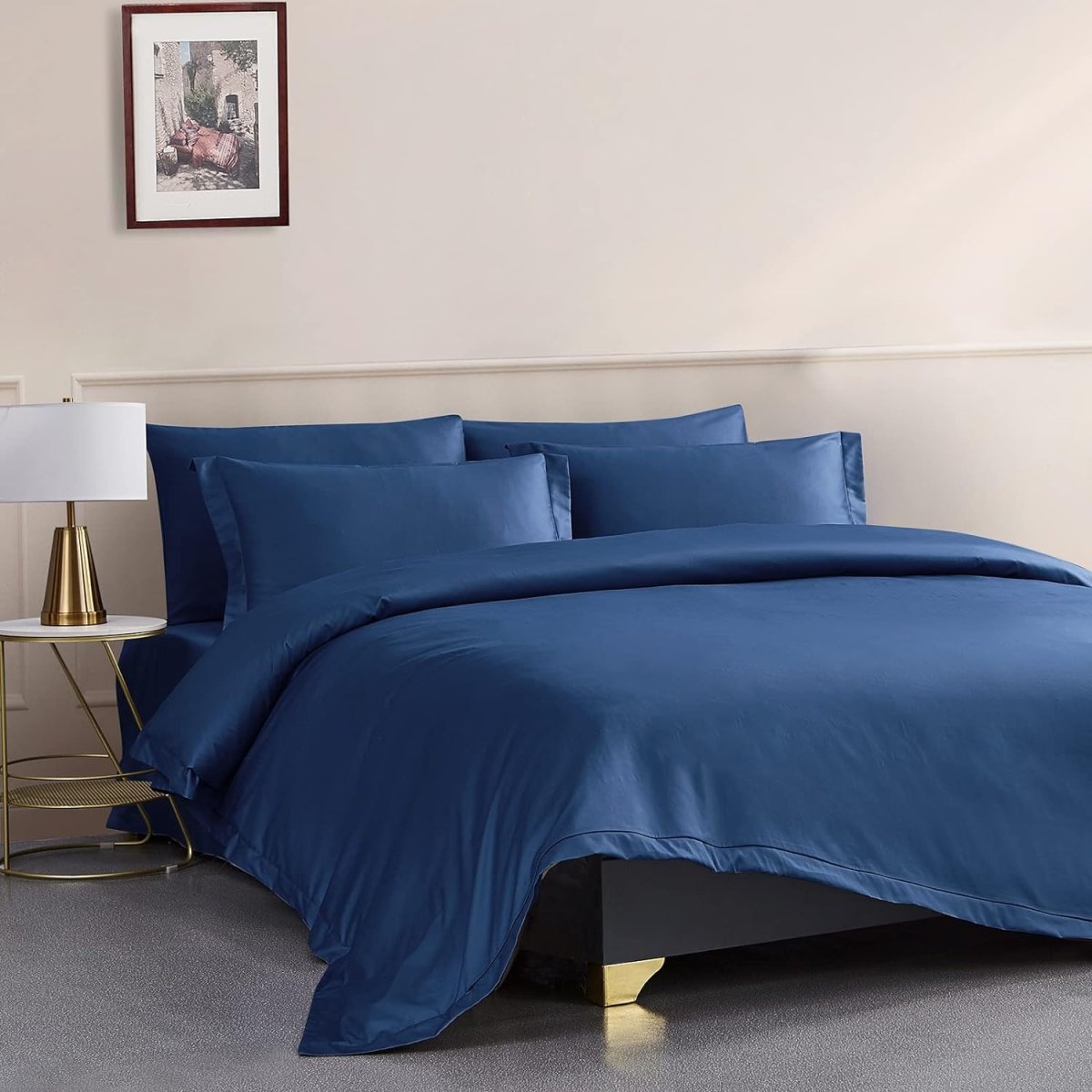 400TC Long Staple Cotton Sateen Weave Percale 3 Pcs Comforter Cover Set - Any Linen