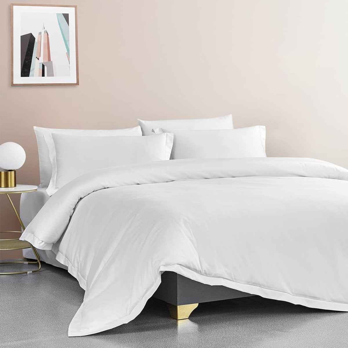 400TC Long Staple Cotton Sateen Weave Percale 3 Pcs Comforter Cover Set - Any Linen