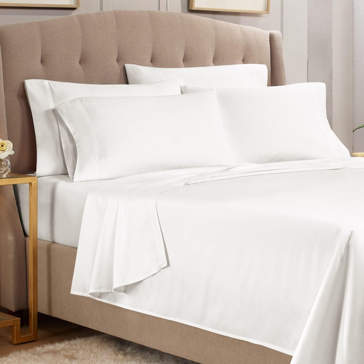 6 Piece Sheets - Deep Pocket Microfiber Hypoallergenic Bedding Set - Any Linen