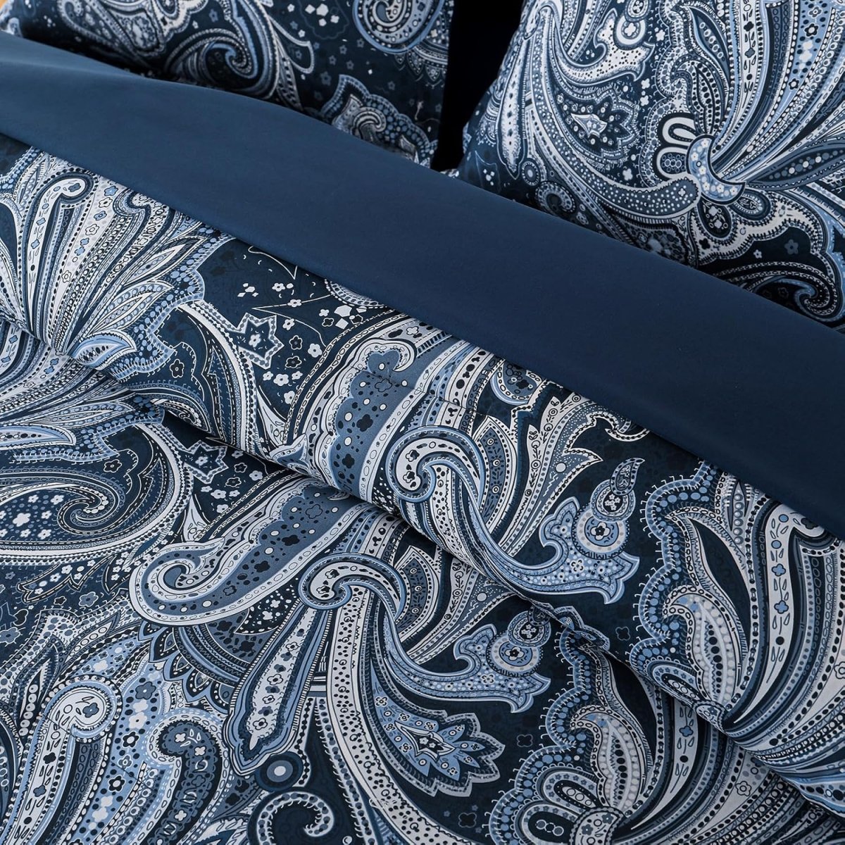 7 pcs Boho Paisley Soft Lightweight Microfiber Comforter Bedding Set - Any Linen