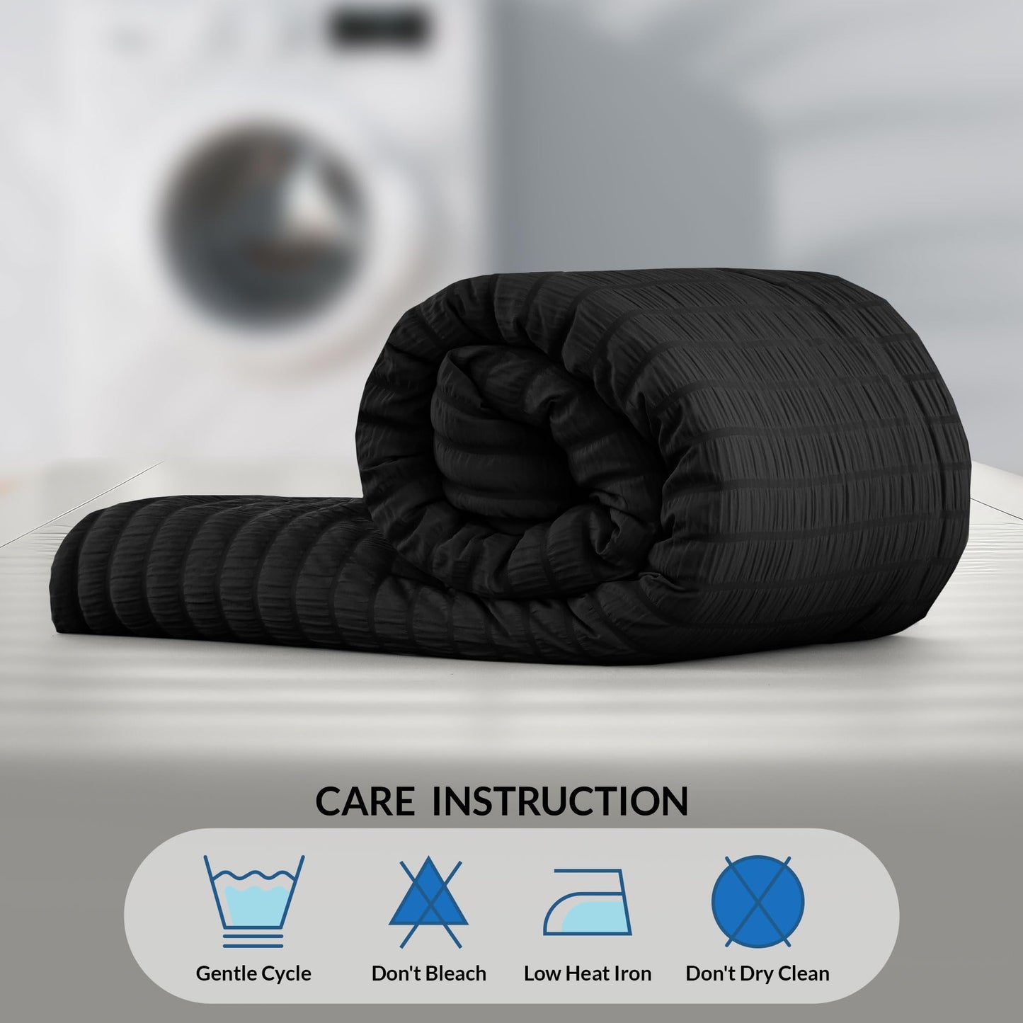 All Seasons Lightweight Bed in a Bag 10 pcs Comforter Bedding Set- AnyLinen