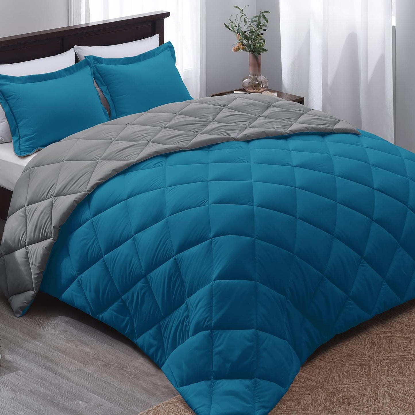 Down Alternative Comforter Set Reversible Bed Comforter Seasons - AnyLinen