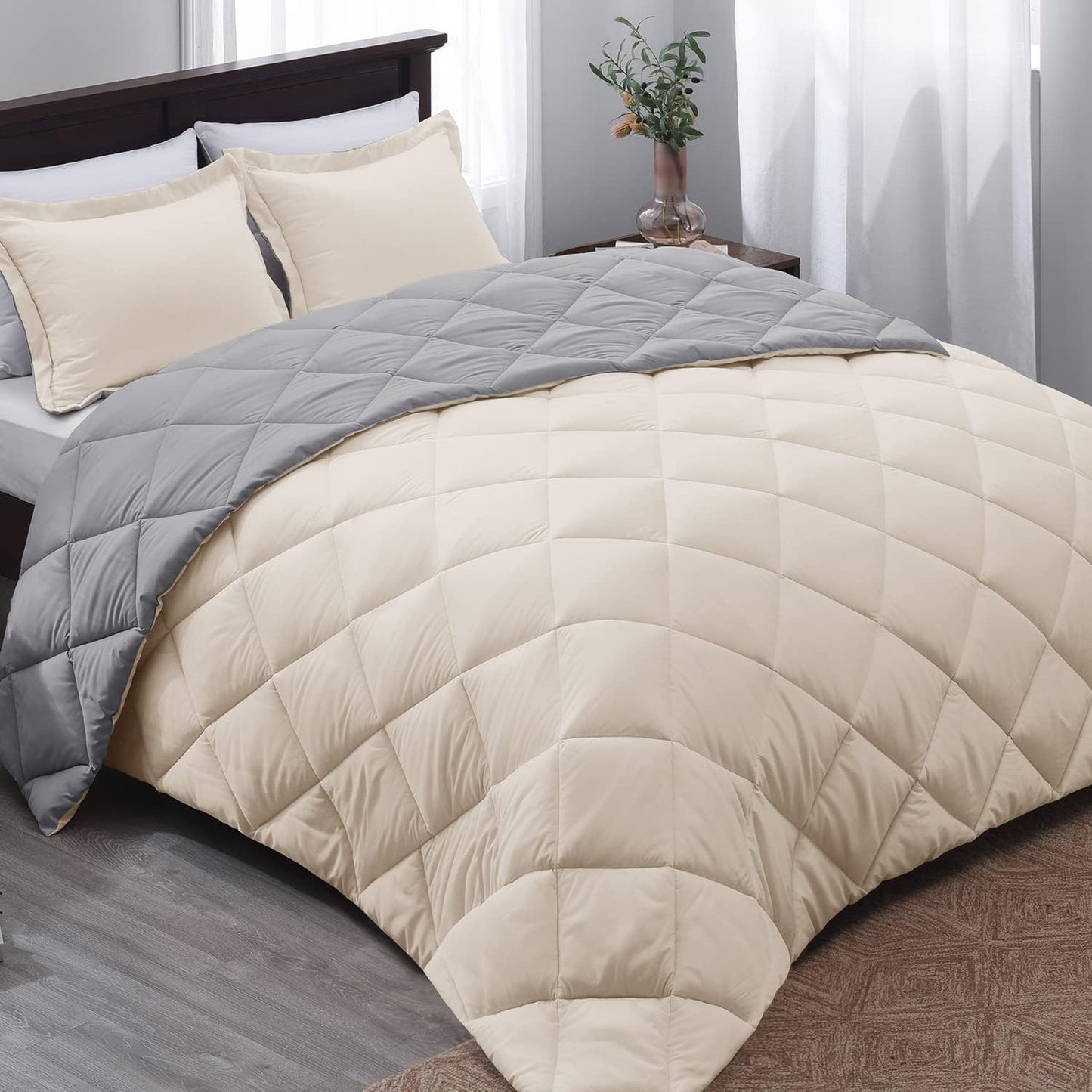 Down Alternative Comforter Set Reversible Bed Comforter Seasons - AnyLinen