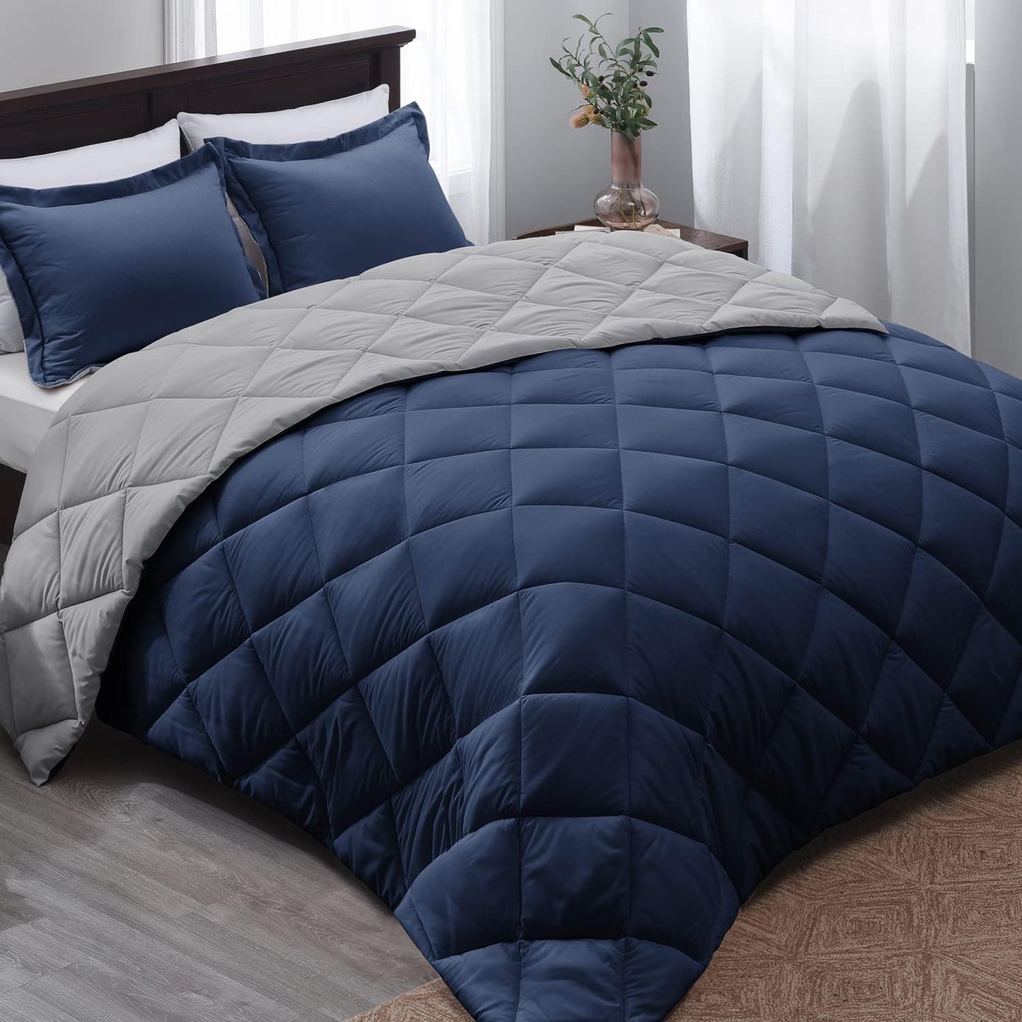 Down Alternative Comforter Set Reversible Bed Comforter Seasons - AnyLinen