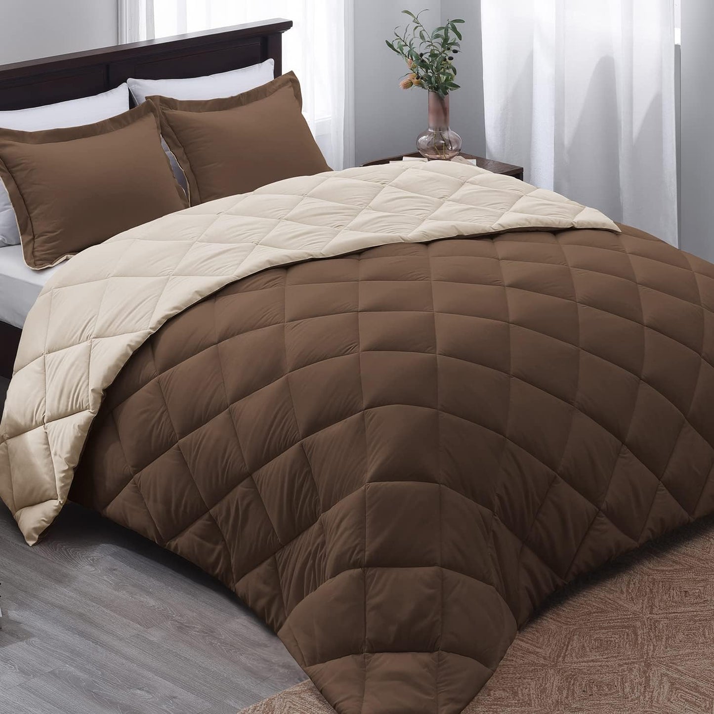 Down Alternative Comforter Set Reversible Bed Comforter Seasons - AnyLinen