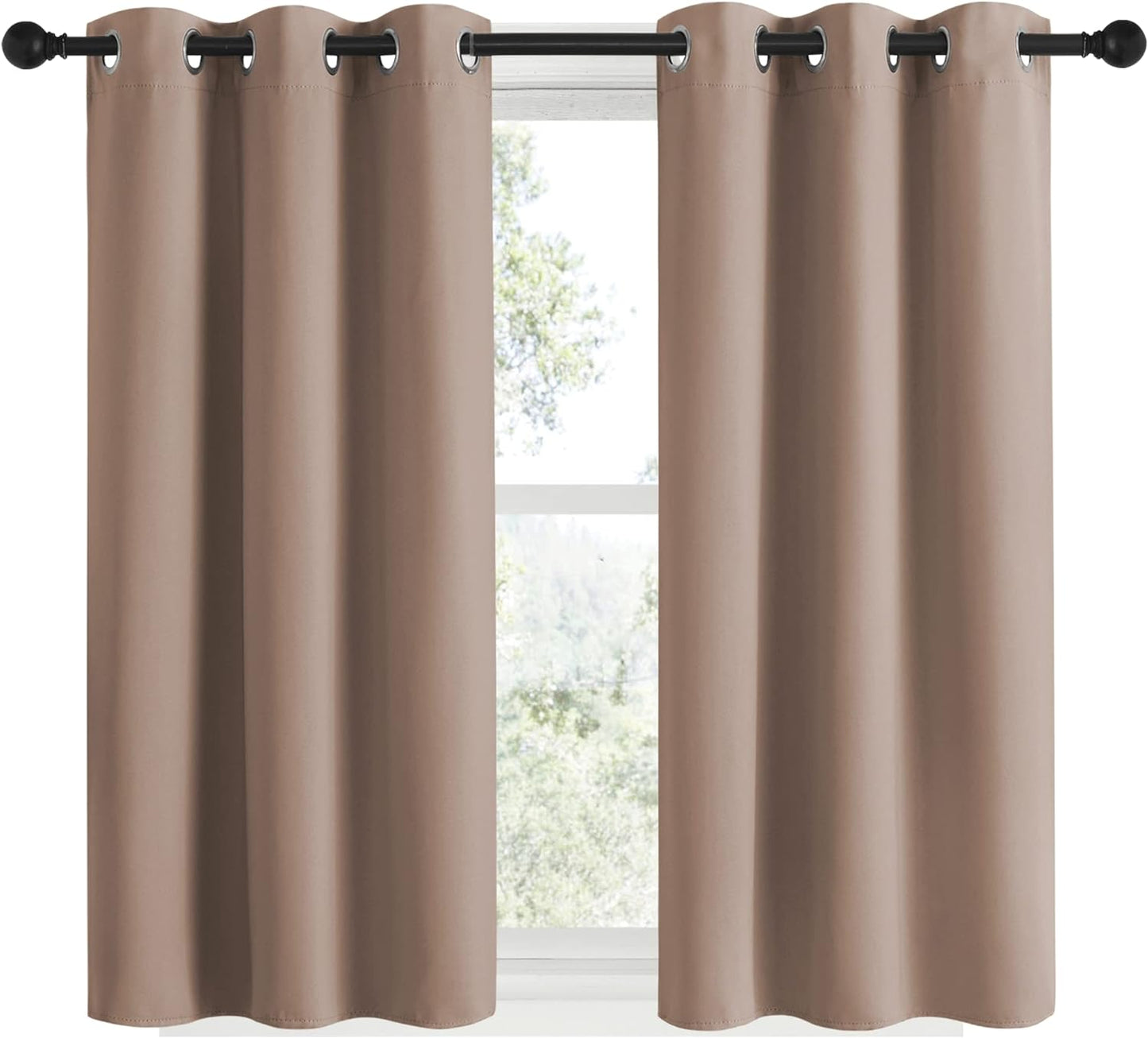 Blackout Window Treatment Thermal Insulated Grommet Drapery Panels - Any Linen