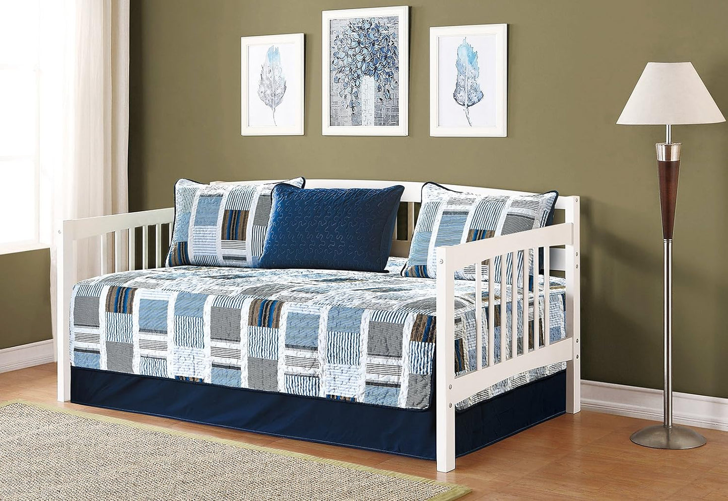 Day Bed Cover Modern Reversible 5 PC - AnyLinen