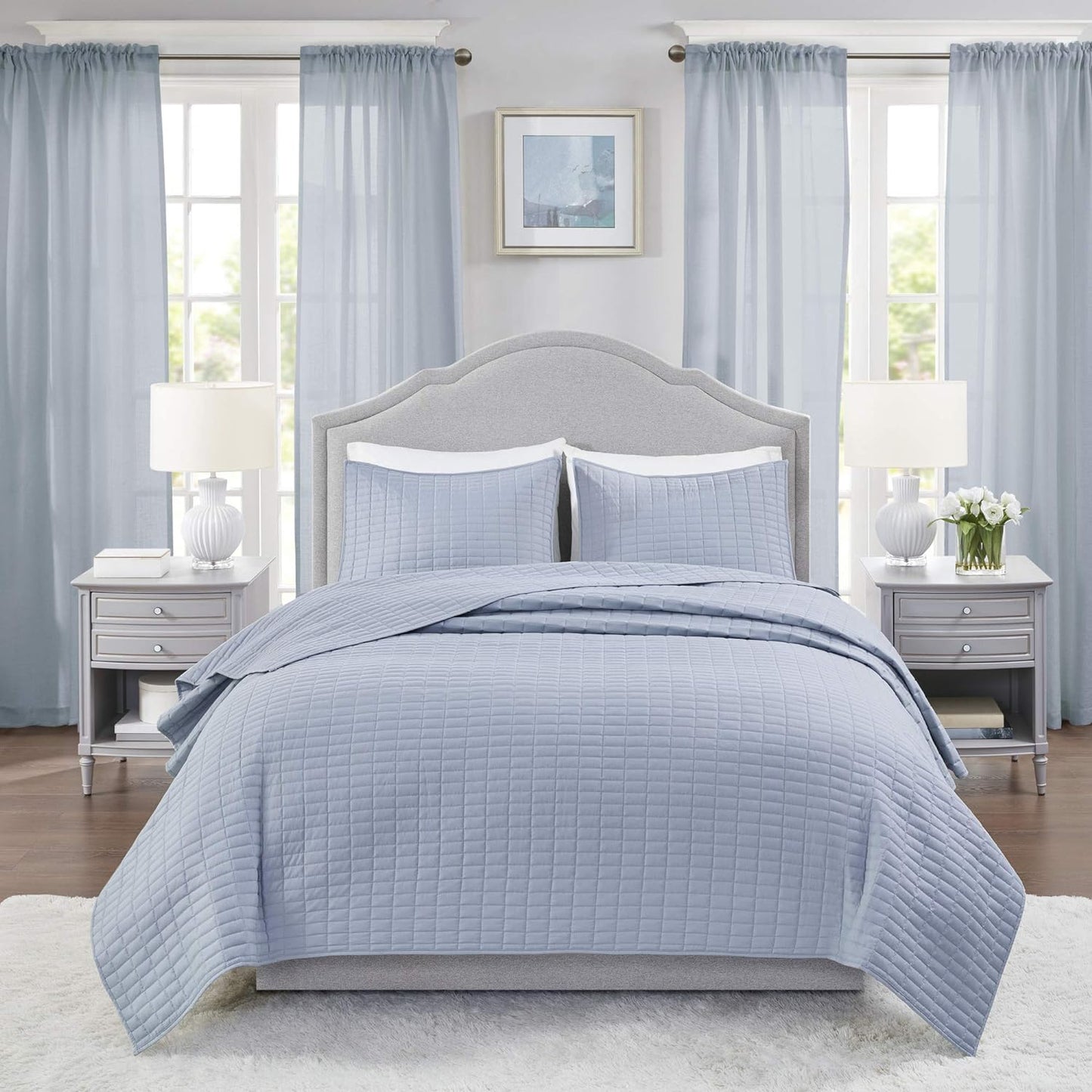 Luxury Double Sided Stitching Design Quilt Set All Season Lightweight Coverlet Bedspread - AnyLinen