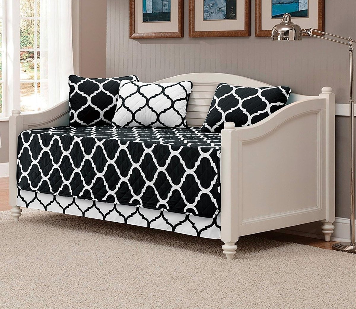 Day Bed Cover Modern Reversible 5 pcs Set - Any Linen