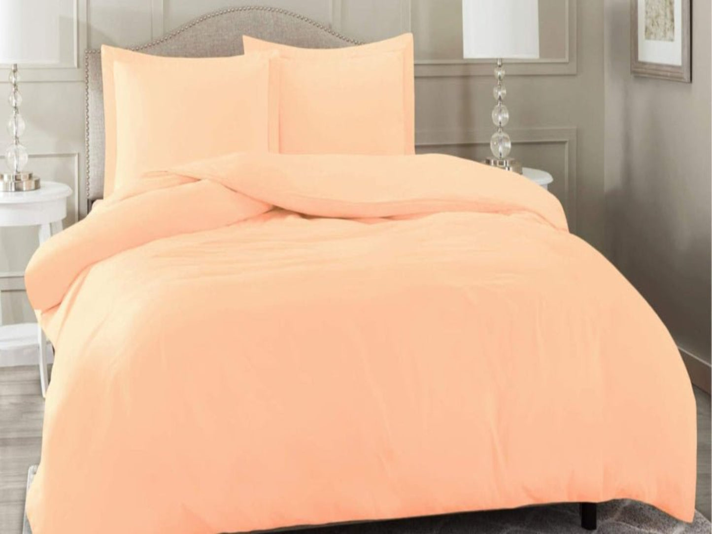 Egyptian Cotton Comforter Cover Set Fitted Sheet with Button Closure - Any Linen