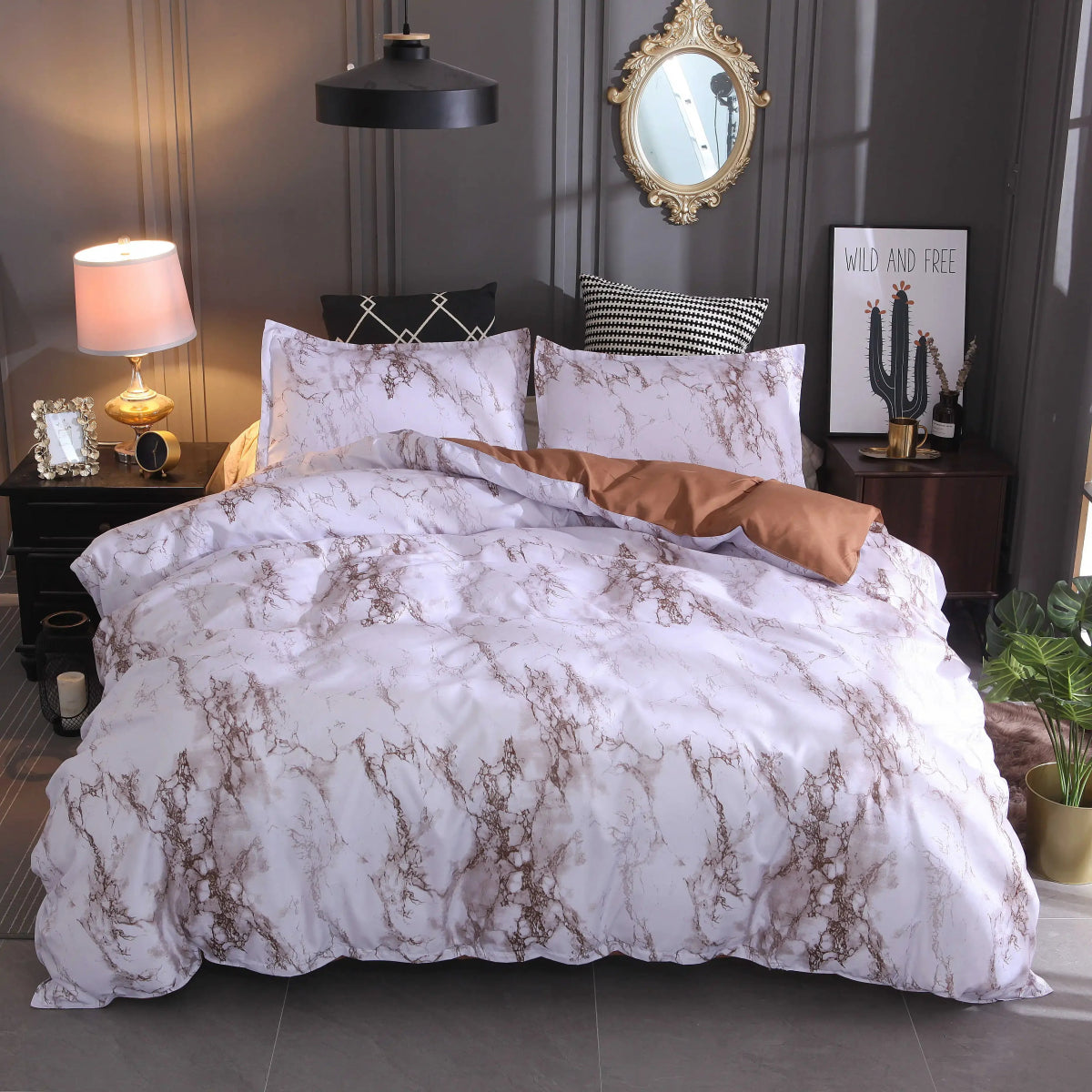 Marble Duvet Bedding Set - Any Linen