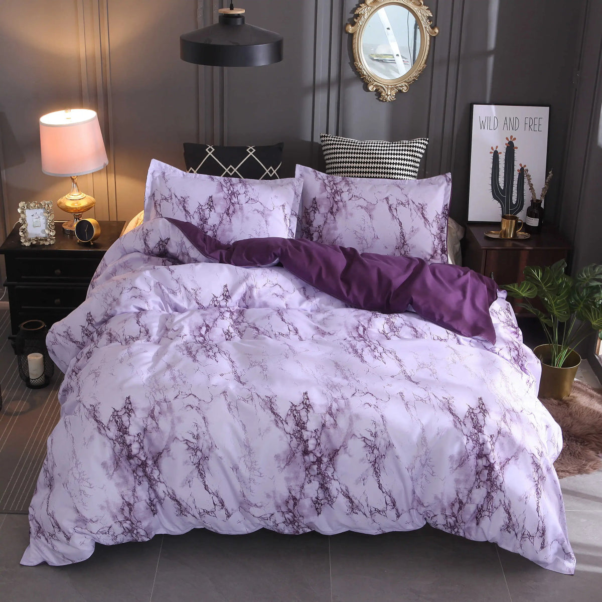 Marble Duvet Bedding Set - Any Linen