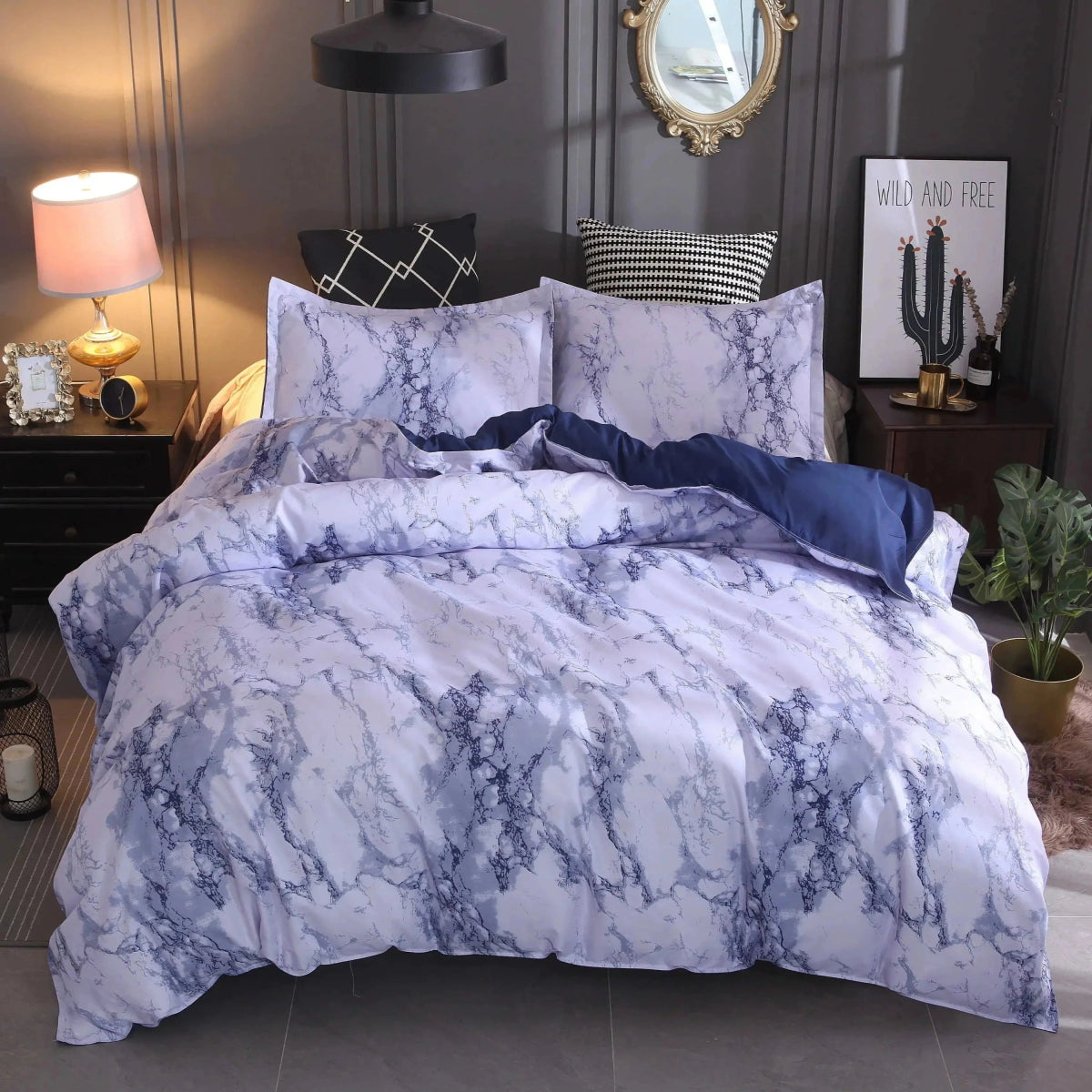 Marble Duvet Bedding Set - Any Linen
