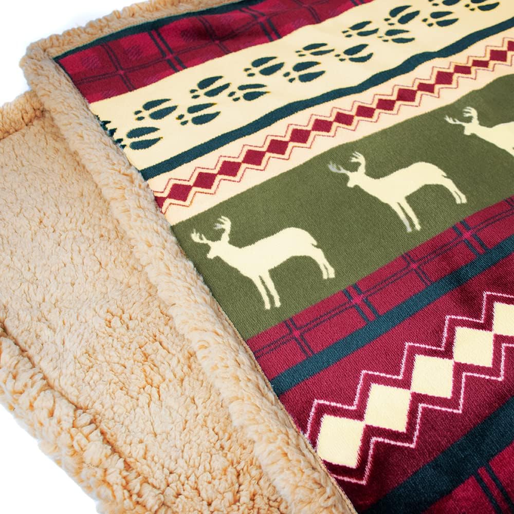 Premium Christmas Blanket Sherpa Fleece Reversible Blanket - Any Linen