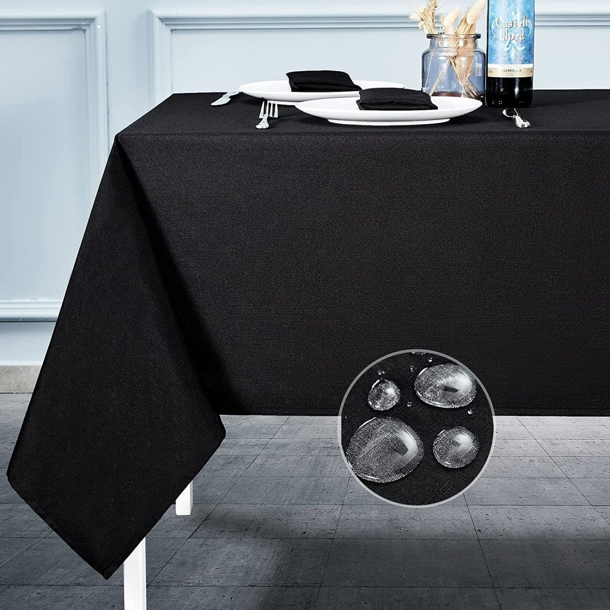 Rectangle Linen Waterproof Anti - Shrink Tablecloth - Any Linen