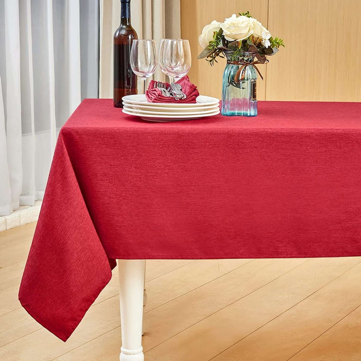 Rectangle Linen Waterproof Anti - Shrink Tablecloth - Any Linen