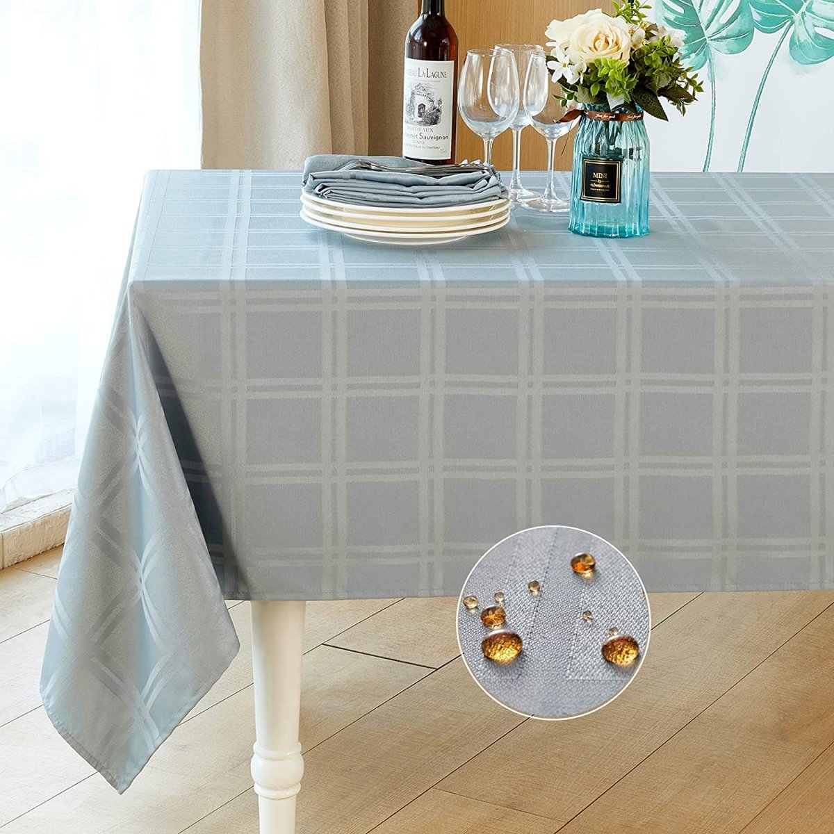 Rectangle Linen Waterproof Anti - Shrink Tablecloth - Any Linen