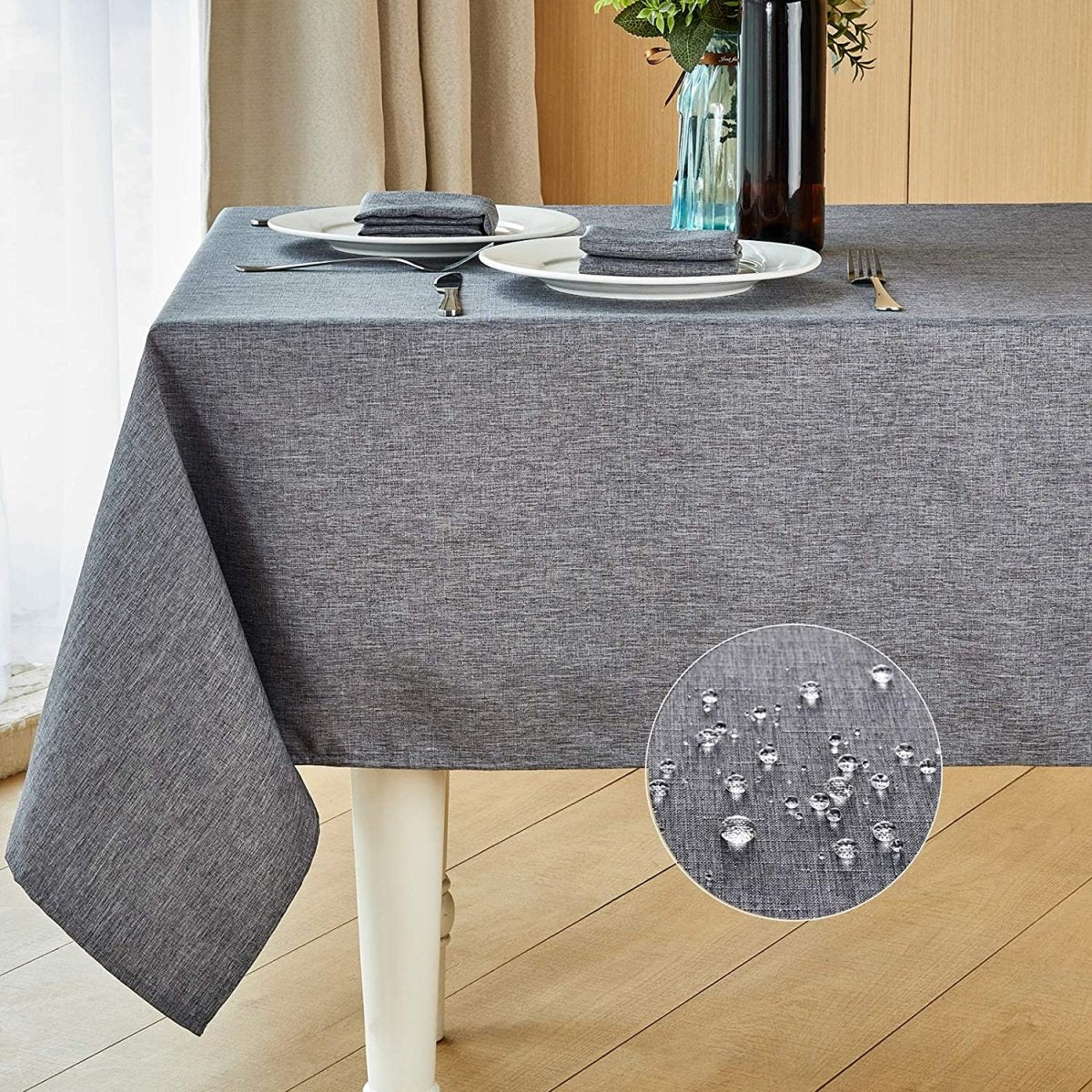 Rectangle Linen Waterproof Anti - Shrink Tablecloth - Any Linen
