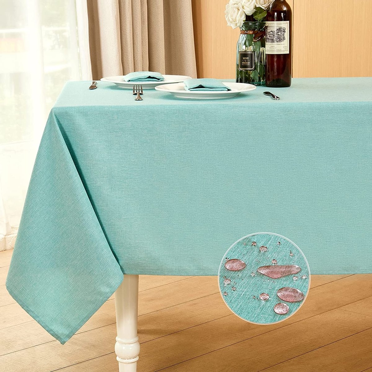 Rectangle Linen Waterproof Anti - Shrink Tablecloth - Any Linen