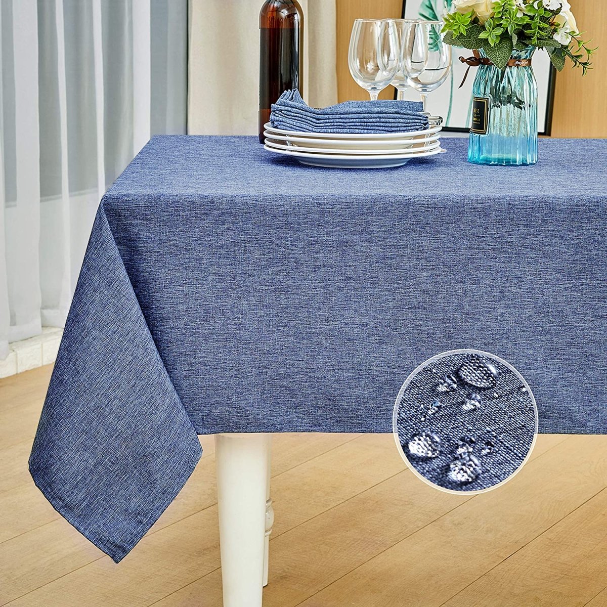 Rectangle Linen Waterproof Anti - Shrink Tablecloth - Any Linen