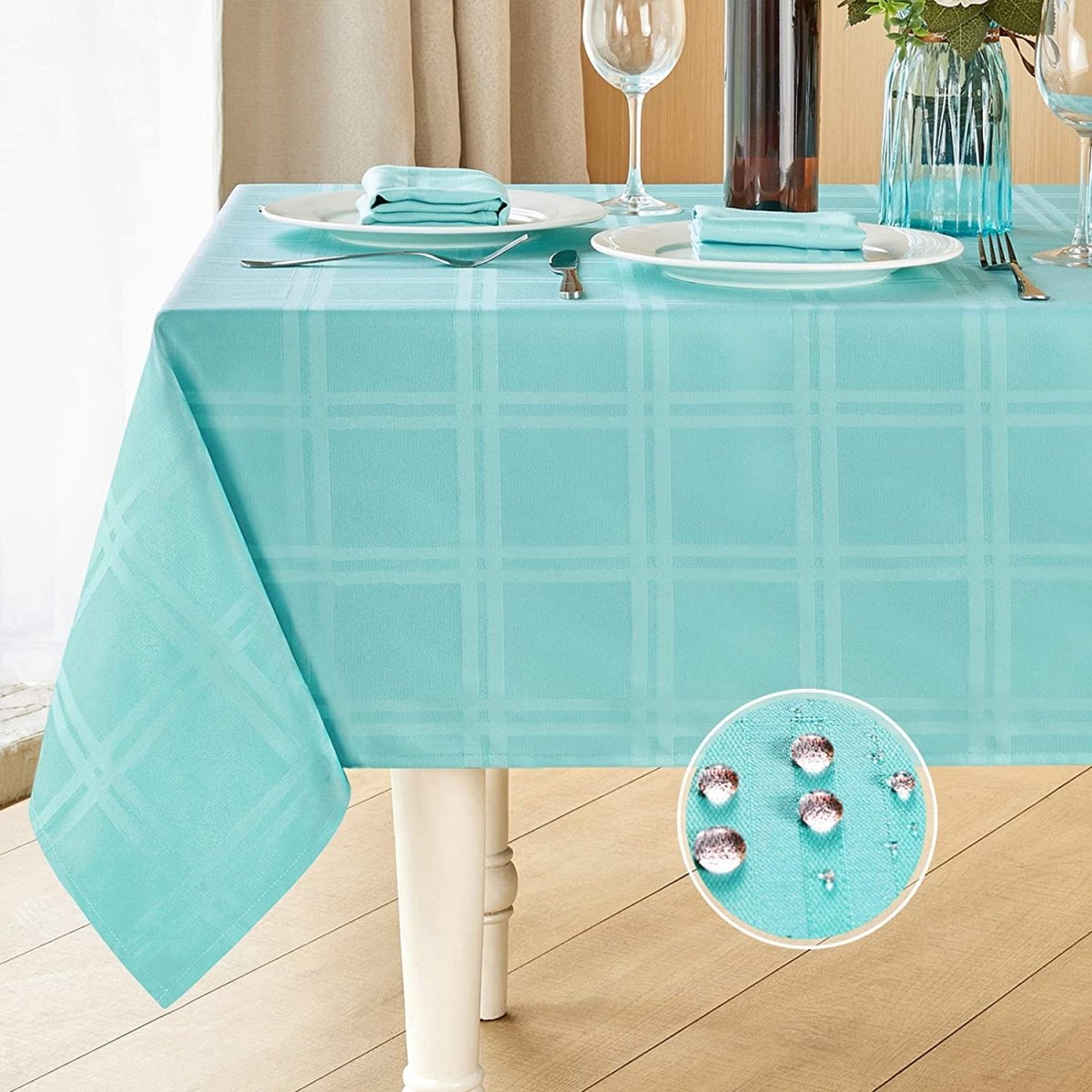 Rectangle Linen Waterproof Anti - Shrink Tablecloth - Any Linen