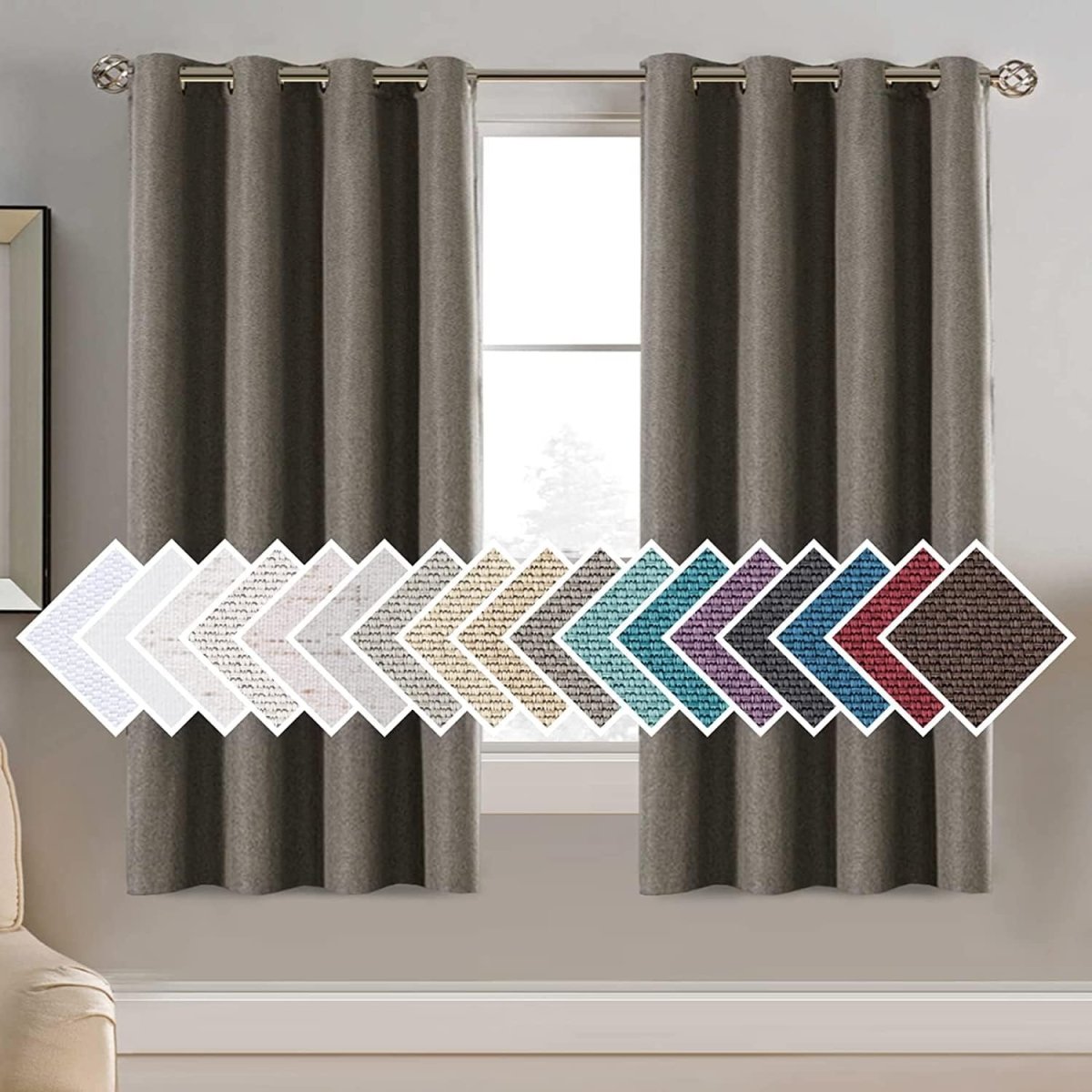 Room Darkening Light Blocking Thermal Insulated Heavy Weight Linen Curtain - Any Linen