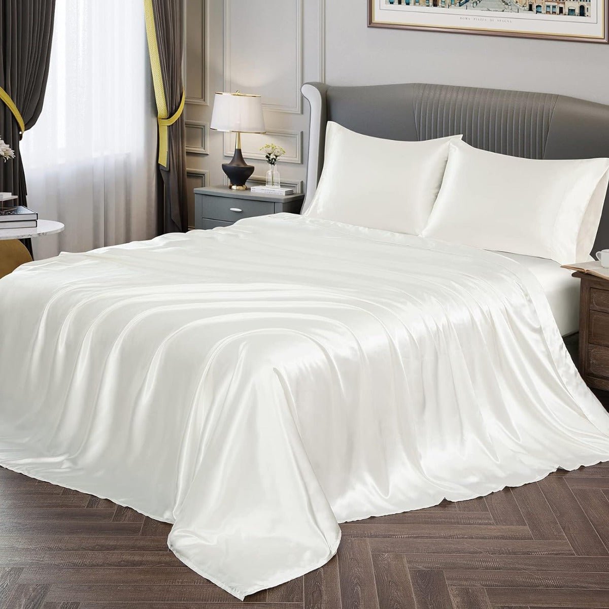 Satin Sheets – Luxuriously Soft, Silky Bedding with Deep Pockets - Any Linen