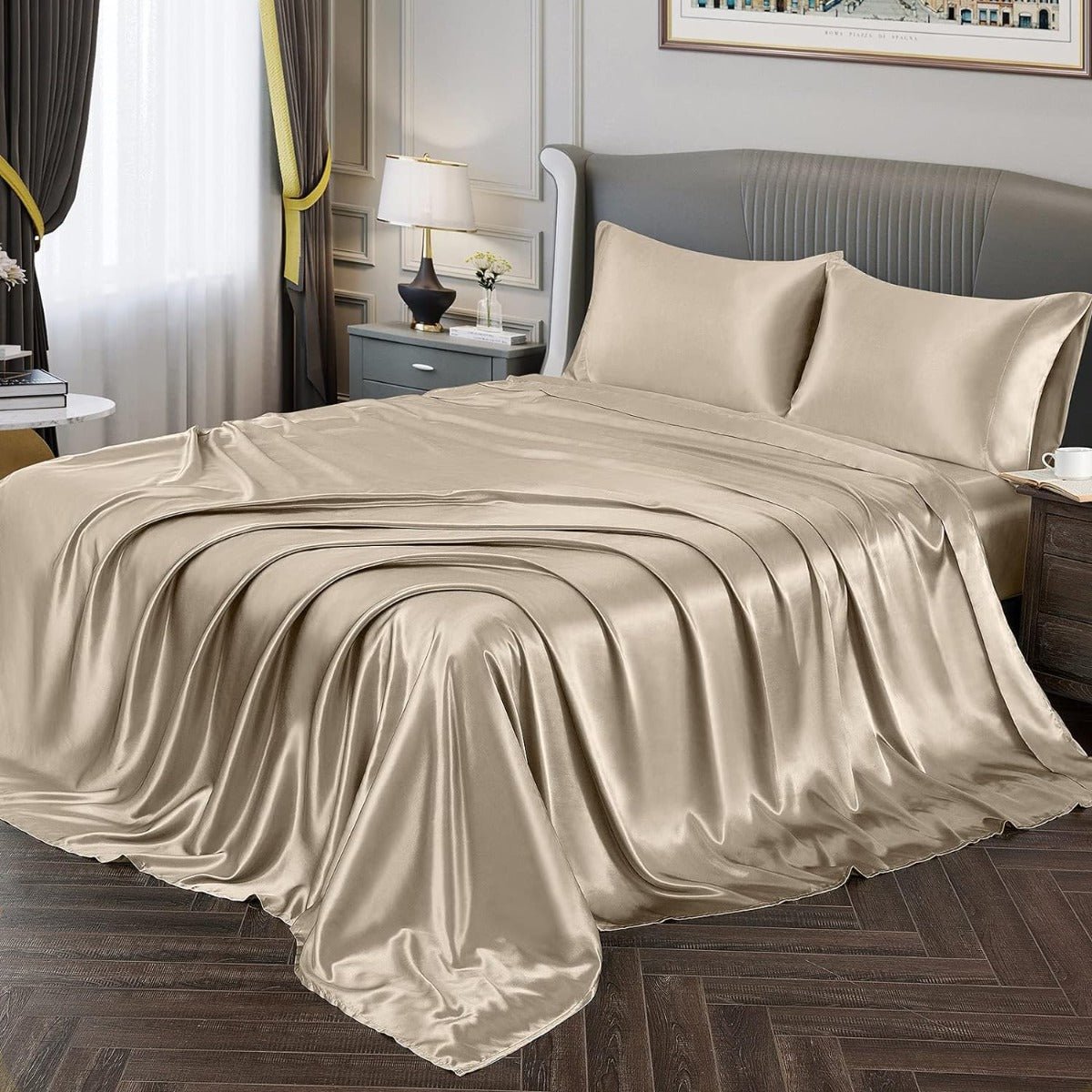 Satin Sheets – Luxuriously Soft, Silky Bedding with Deep Pockets - Any Linen