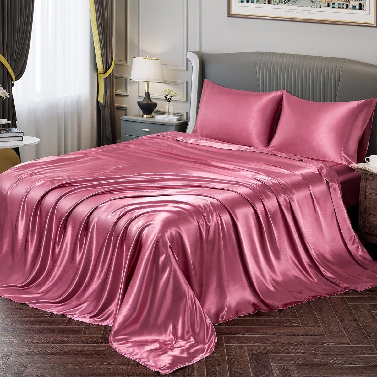 Satin Sheets – Luxuriously Soft, Silky Bedding with Deep Pockets - Any Linen