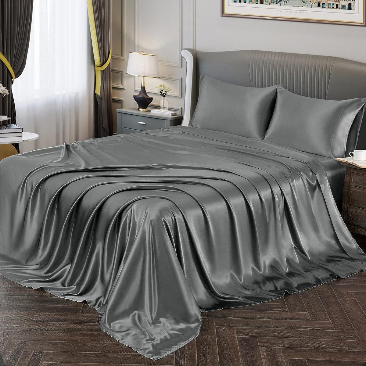 Satin Sheets – Luxuriously Soft, Silky Bedding with Deep Pockets - Any Linen