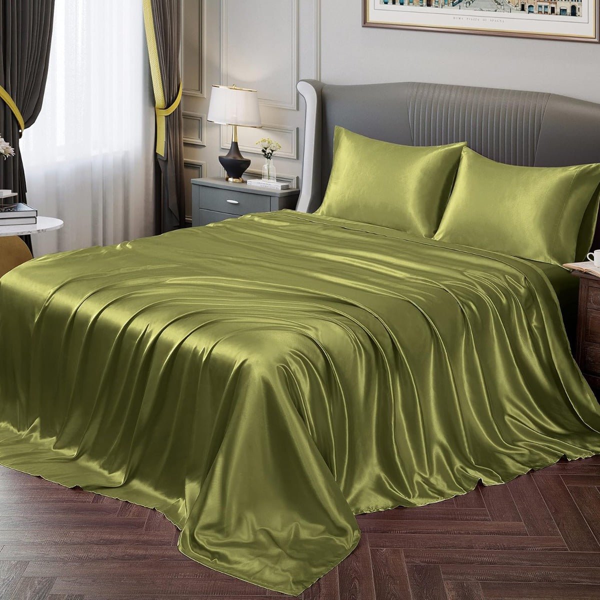Satin Sheets – Luxuriously Soft, Silky Bedding with Deep Pockets - Any Linen
