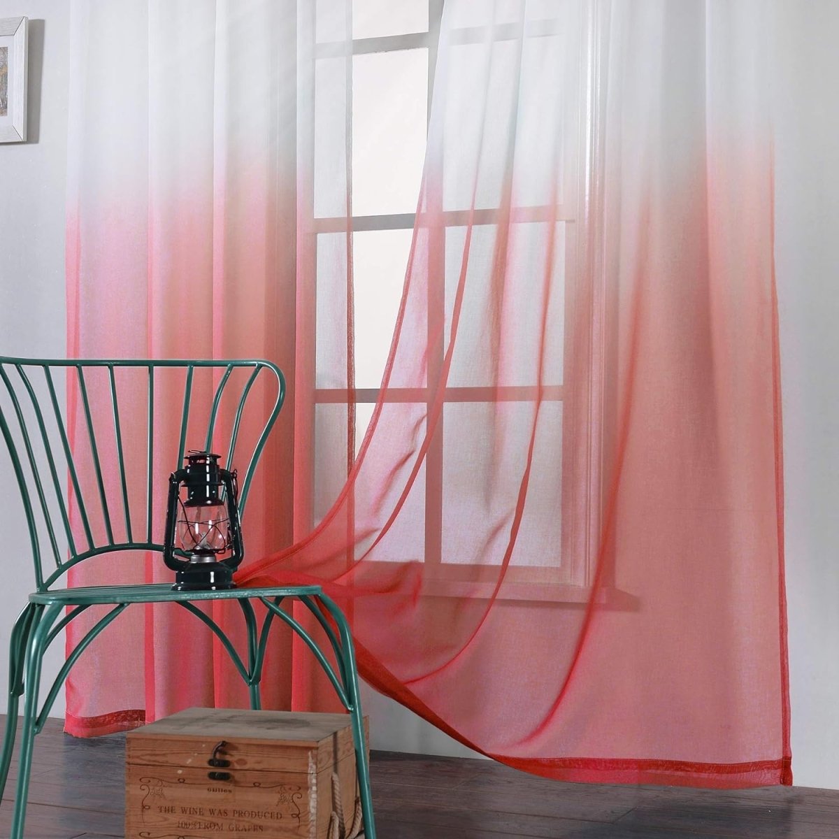 Semi Sheer Soft Linen Curtains Voile Grommet Set of 2 - Any Linen