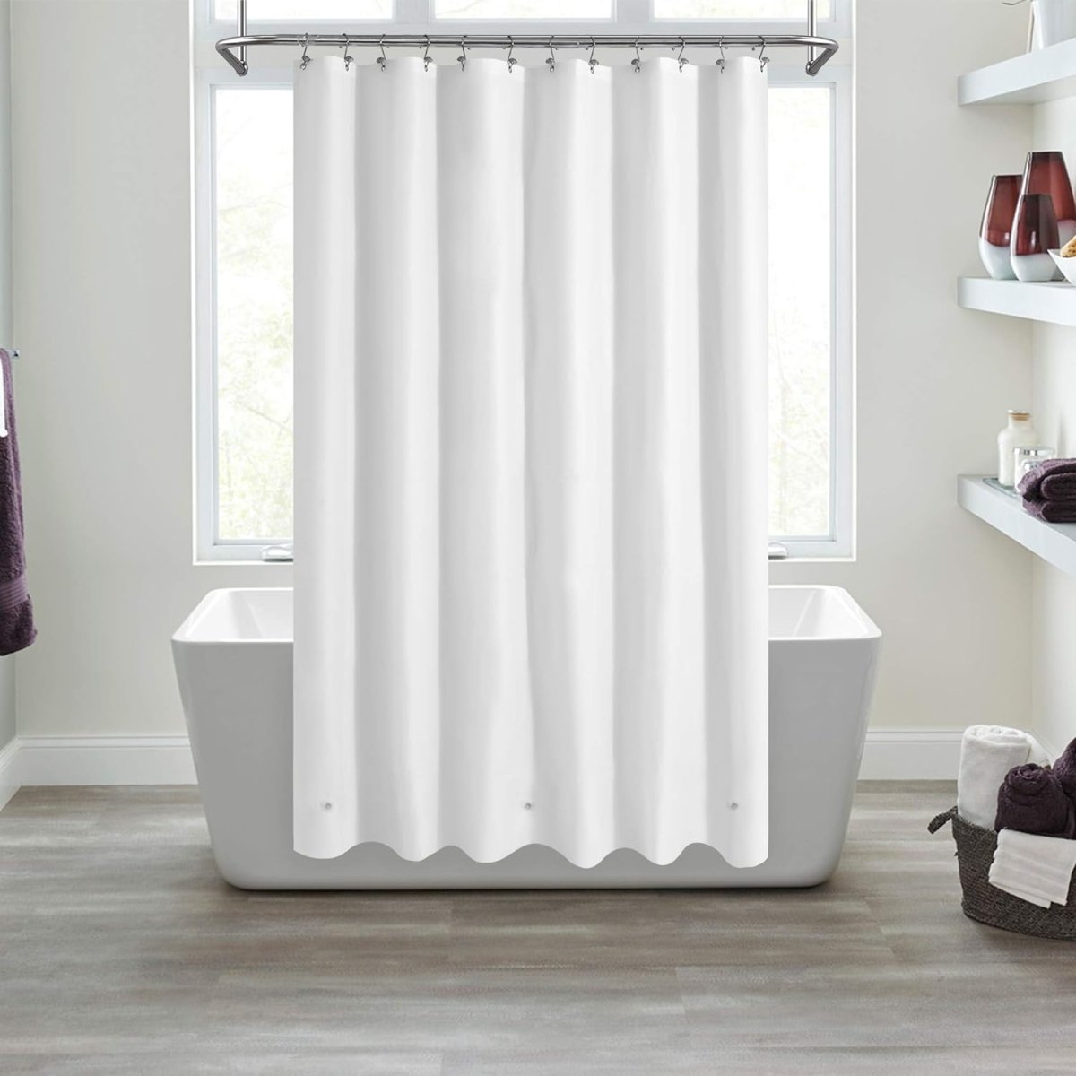 Magnets Premium Flexible Sturdy Waterproof Shower Curtain - Any Linen