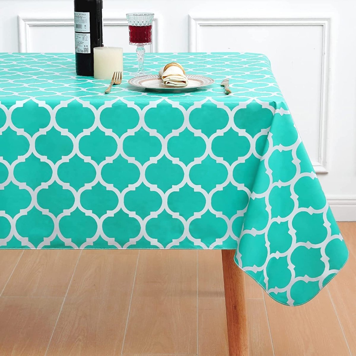 Waterproof Vinyl Flannel Wipeable Spill - proof Tablecloth - Any Linen