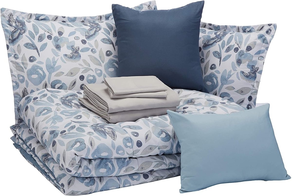 10 - Piece Comforter Bedding Set, Microfiber, Ultra - Soft - Any Linen