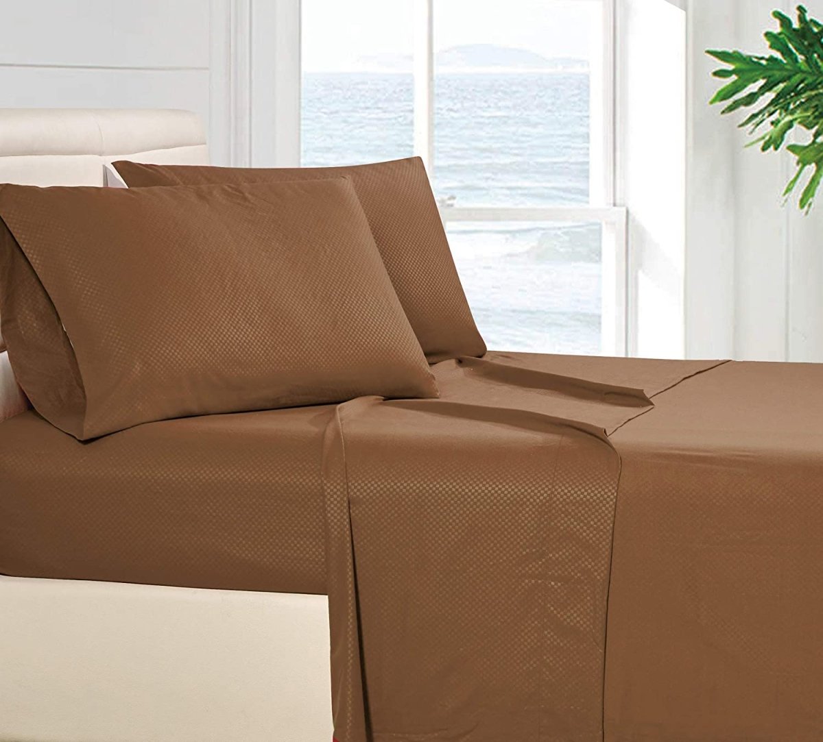 1800 TC Wrinkle, Stain and Fade Resistant Hypoallergenic - Deep Pocket 6 Pcs Bed Sheet Set - Any Linen