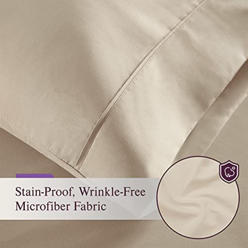 1800 Thread Count Deep Pockets Fade Resistant 6 Pcs Bedding Sheet Set
