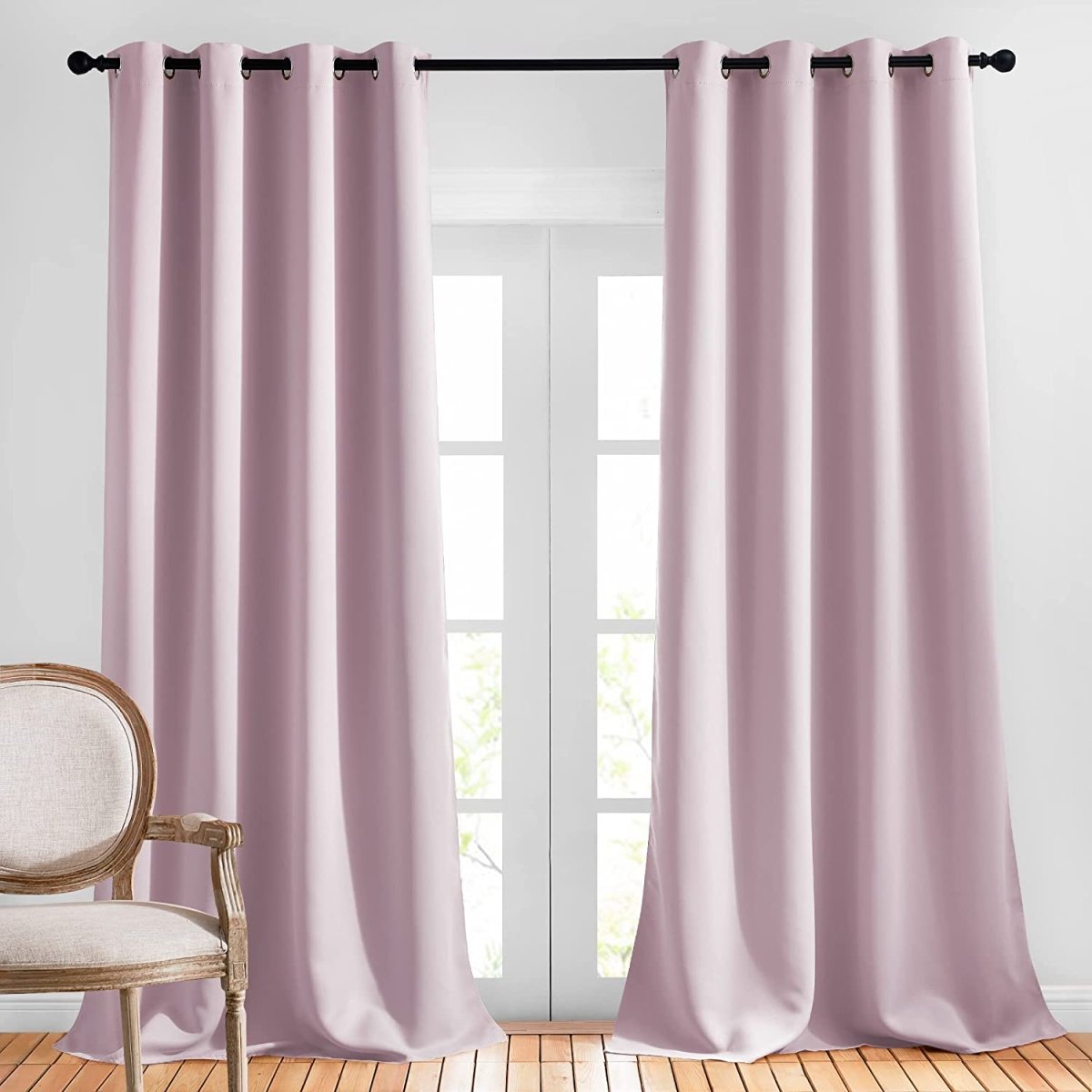 2 Panels Light Blocking Curtain Room Darkening Drapes 52" W x 120" L - Any Linen