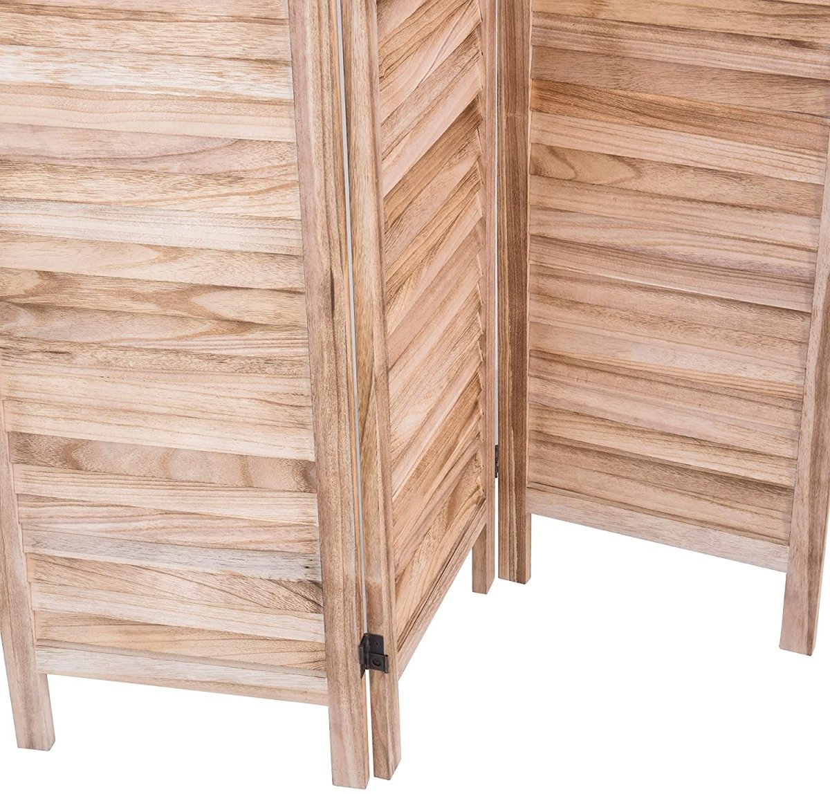 4 Panels 5.6 Ft Tall Wood Room Divider Partition Wall - Any Linen