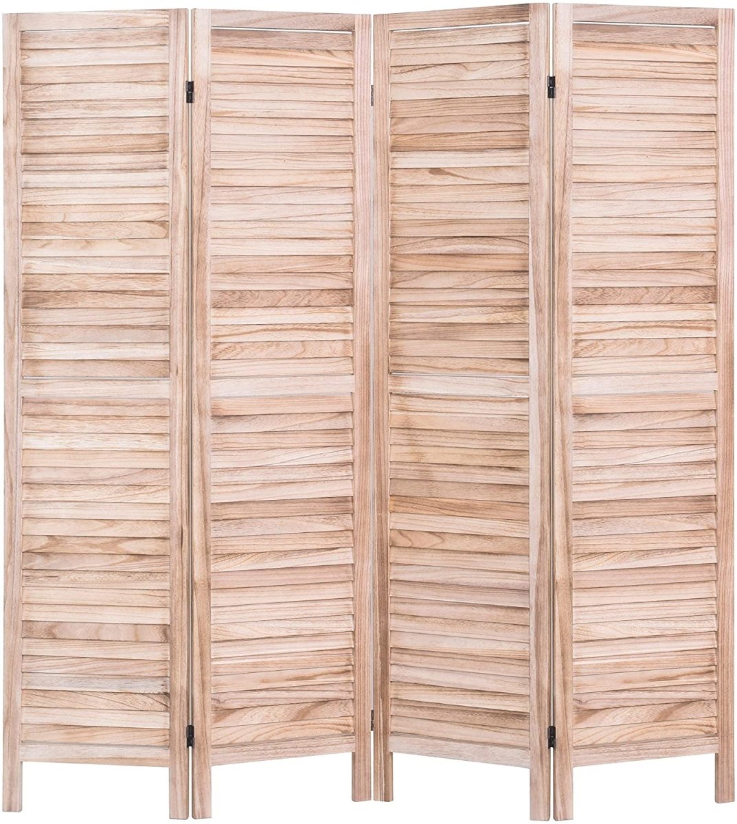 4 Panels 5.6 Ft Tall Wood Room Divider Partition Wall - Any Linen