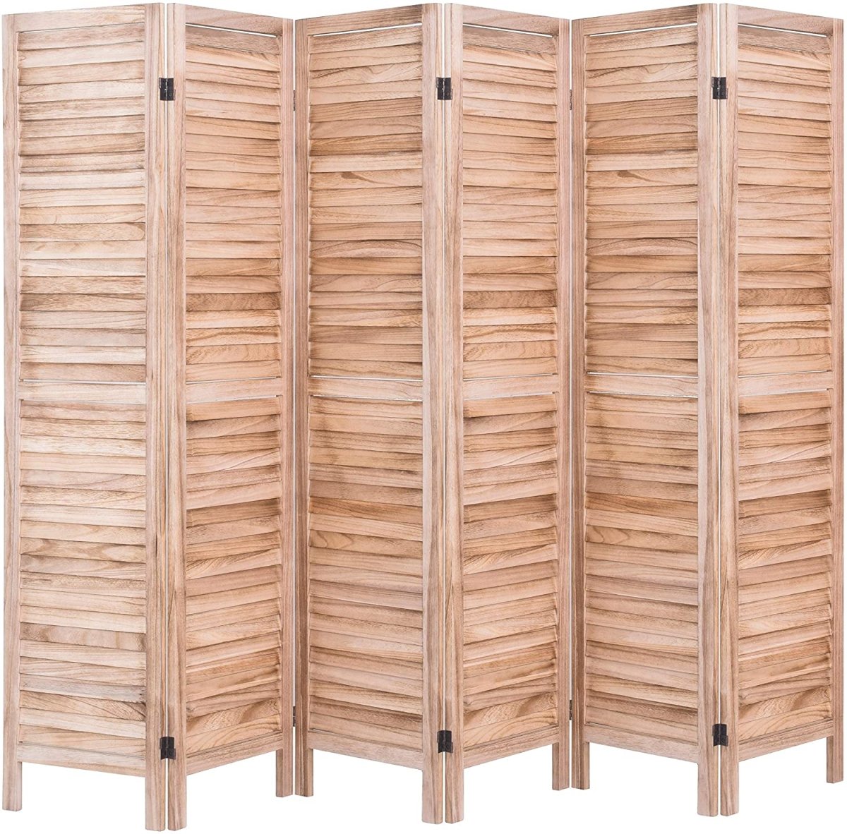 4 Panels 5.6 Ft Tall Wood Room Divider Partition Wall - Any Linen