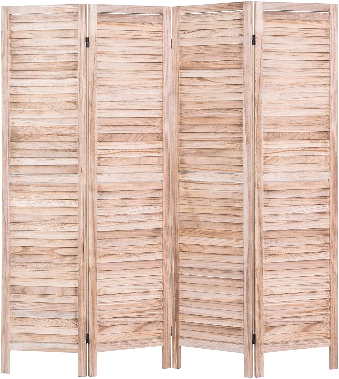 4 Panels 5.6 Ft Tall Wood Room Divider Partition Wall | Any Linen