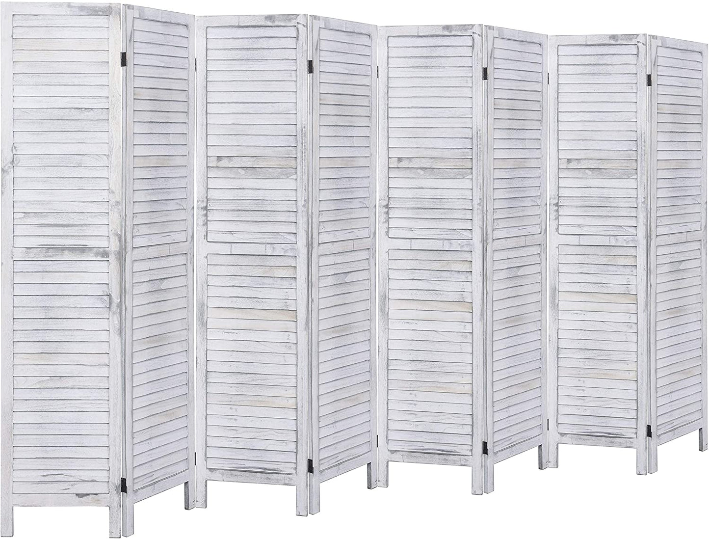 4 Panels 5.6 Ft Tall Wood Room Divider Partition Wall | Any Linen