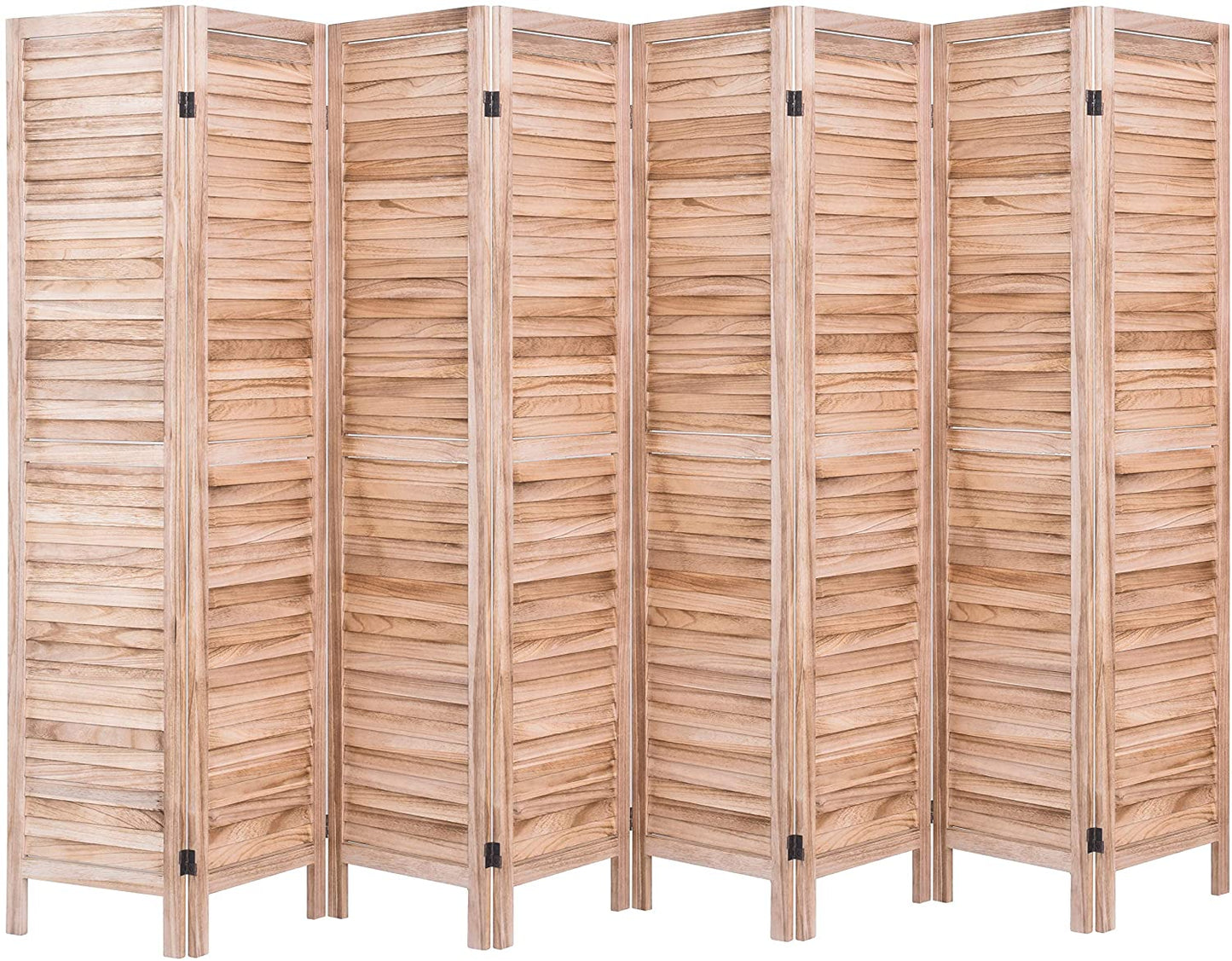 4 Panels 5.6 Ft Tall Wood Room Divider Partition Wall | Any Linen