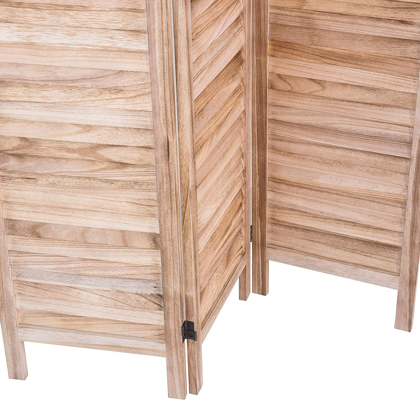 4 Panels 5.6 Ft Tall Wood Room Divider Partition Wall | Any Linen