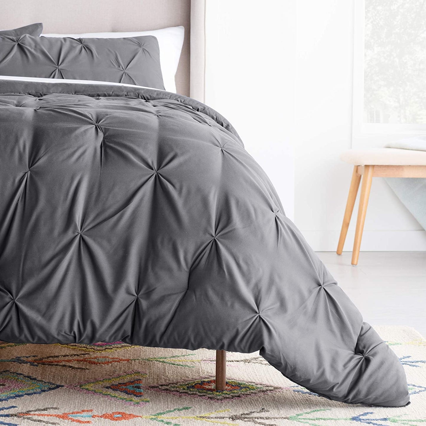 All-Season Quilted Hypoallergenic Plush Microfiber Fill Comforter | AnyLinen