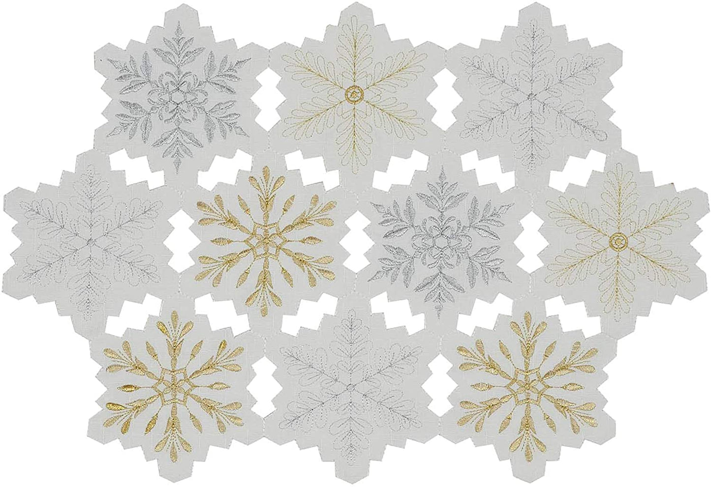 Christmas Holiday Embroidered Placemats, 13 x 19" Set of 4 | Any Linen