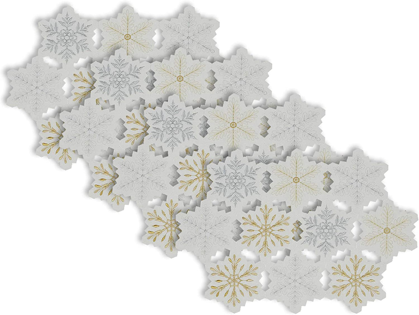 Christmas Holiday Embroidered Placemats, 13 x 19" Set of 4 | Any Linen