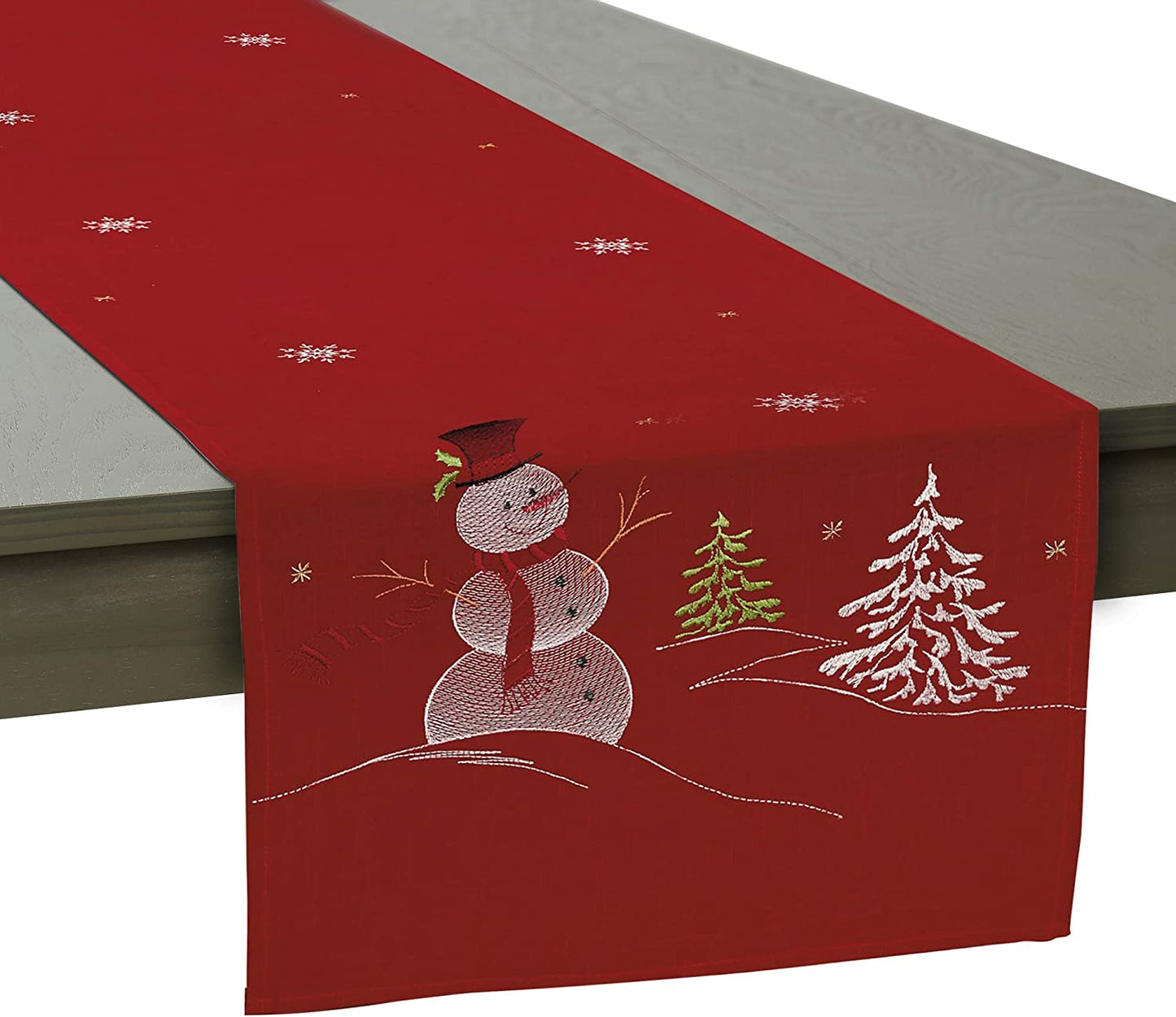 Christmas Holiday Embroidered Placemats, 13 x 19" Set of 4 | Any Linen