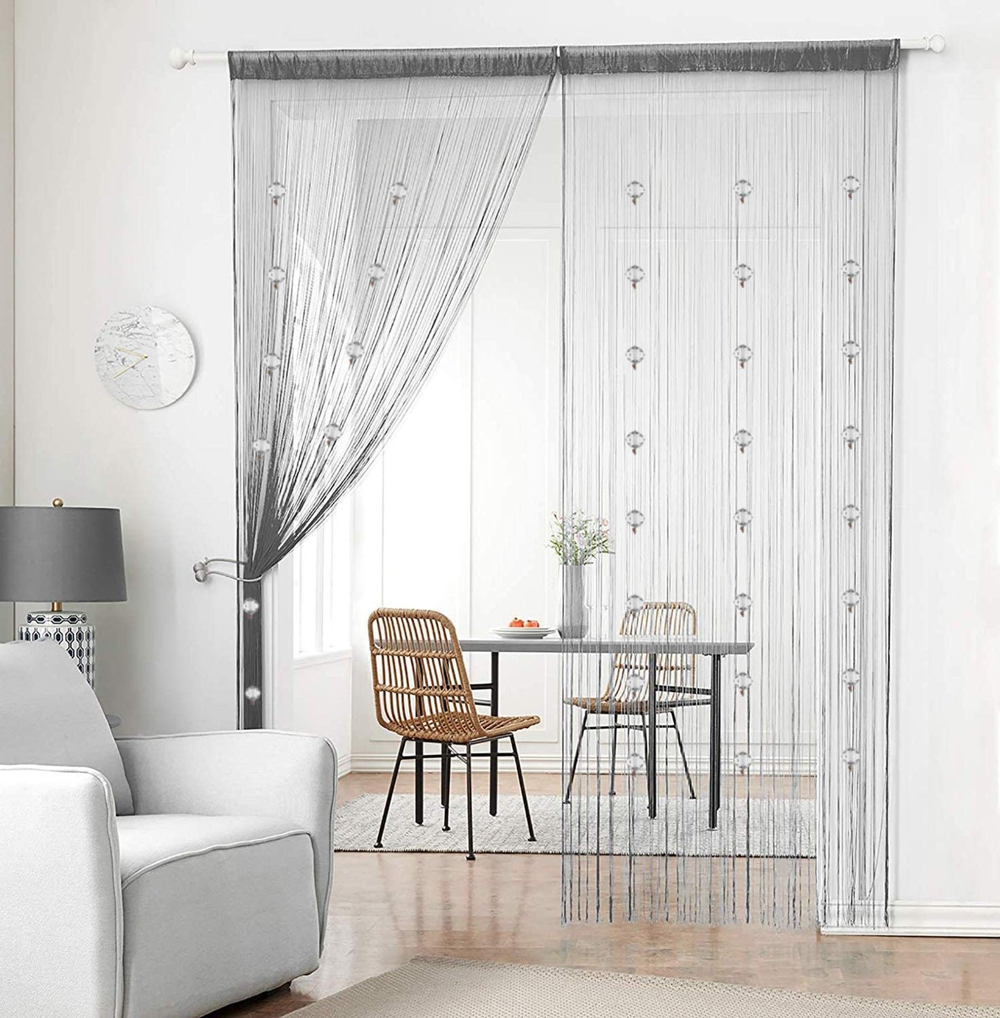Crystal Beaded Tassel Partition Door Beaded String Curtain 90x200cm | AnyLinen